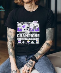 2023 Sunflower Showdown Kansas State Wildcats Champions Score Shirt