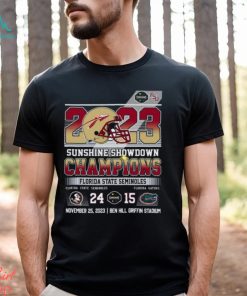 2023 Sunshine Showdown Champions Florida State Seminoles 24 – 15 Florida Gators November 25, 2023 Ben Hill Griffin Stadium T Shirt, hoodie, sweater, long sleeve and tank top 2023 Sunshine Showdown Champions Florida State Seminoles 24 – 15 Florida Gators November 25, 2023 Ben Hill Griffin Stadium T Shirt