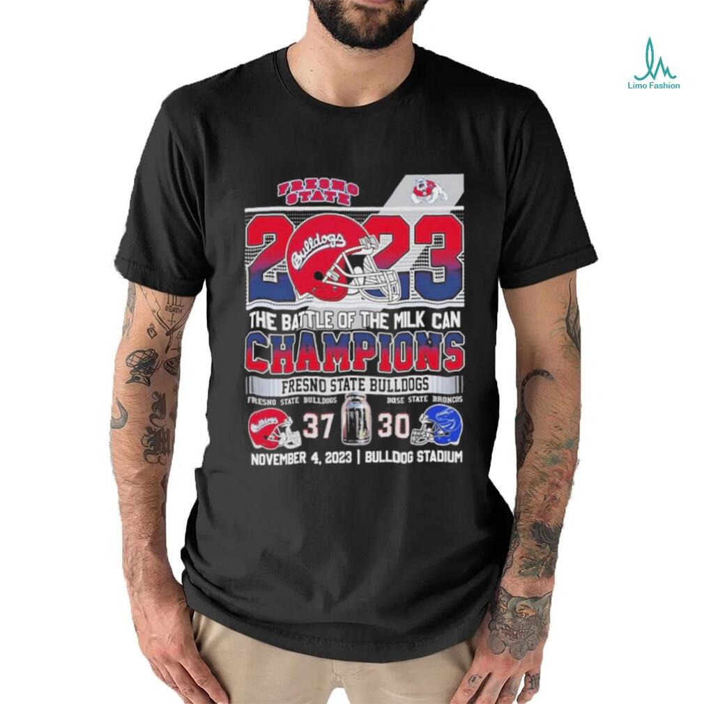 2023 The Battle Of The Milk Can Champions Fresno State Bulldogs 37 – 30 November 4 2023 Bulldog Stadium T Shirt 2023 The Battle Of The Milk Can Champions Fresno State Bulldogs 37 – 30 November 4 2023 Bulldog Stadium T Shirt