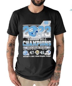 2023 Victory Bell Champions North Carolina Tar Heels 47 – 45 Duke Blue Devils November 11, 2023 Kenan Memorial Stadium shirt