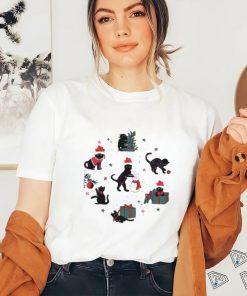 2023 We Wish You A Merry Xmas Snowcat Black Cat shirt
