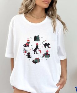2023 We Wish You A Merry Xmas Snowcat Black Cat shirt