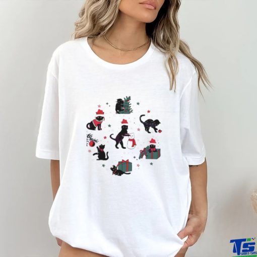 2023 We Wish You A Merry Xmas Snowcat Black Cat shirt
