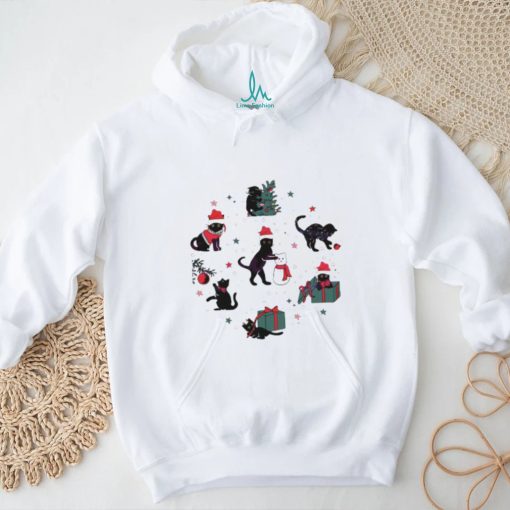 2023 We Wish You A Merry Xmas Snowcat Black Cat shirt