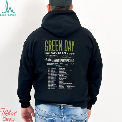 2024 Green Day The Saviors Tour Dates 2 Sides Shirt