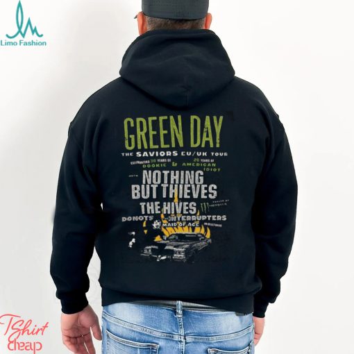 2024 Green Day The Saviors Tour Dates 2 Sides T Shirt