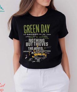2024 Green Day The Saviors Tour Dates 2 Sides T Shirt