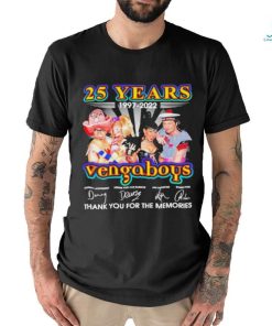 25 Years 1997 2022 Vengaboys Signature Thank You For The Memories t shirt
