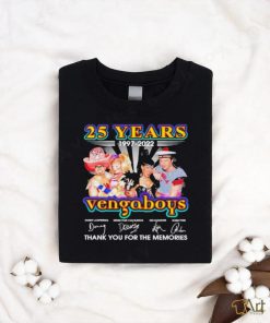 25 Years 1997 2022 Vengaboys Signature Thank You For The Memories t shirt