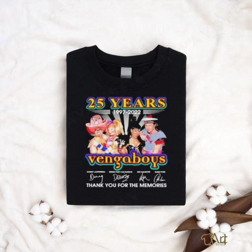 25 Years 1997 2022 Vengaboys Signature Thank You For The Memories t shirt
