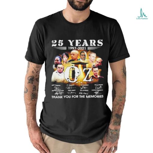 25 years 1997 2021 OZ band Signatures Thank You For The Memories Shirt t shirt