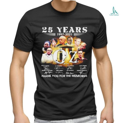 25 years 1997 2021 OZ band Signatures Thank You For The Memories Shirt t shirt