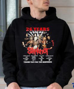26 years 1995 2021 Slipknot thank you for the memories t shirt