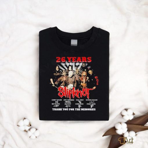 26 years 1995 2021 Slipknot thank you for the memories t shirt