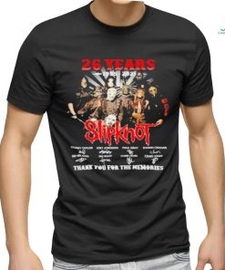 26 years 1995 2021 Slipknot thank you for the memories t shirt