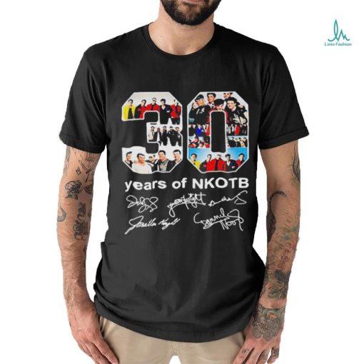 30 years of NKOTB new kids on the block signatures t shirt