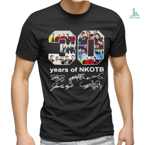 30 years of NKOTB new kids on the block signatures t shirt