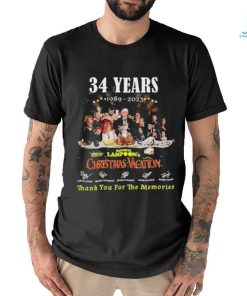 34 Years 1989 – 2023 National Lampoon’s Christmas Vacation Thank You For The Memories Signatures T Shirt