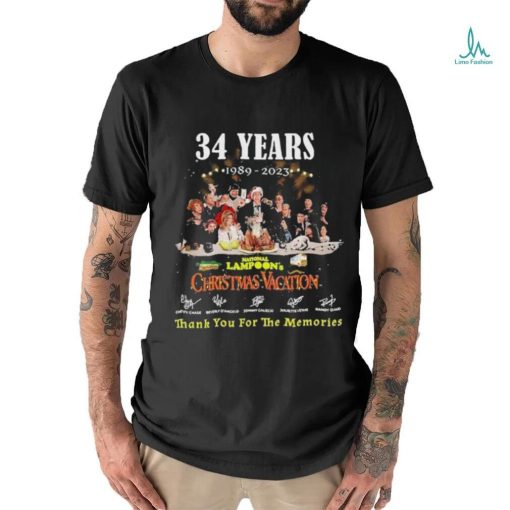 34 Years 1989 – 2023 National Lampoon’s Christmas Vacation Thank You For The Memories Signatures T Shirt