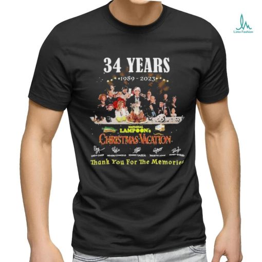 34 Years 1989 – 2023 National Lampoon’s Christmas Vacation Thank You For The Memories Signatures T Shirt