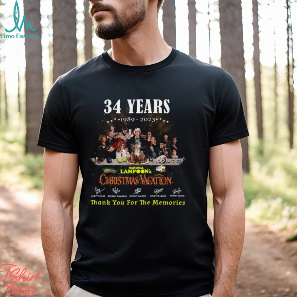 34 Years 1989 – 2023 National Lampoon’s Christmas Vacation Thank You For The Memories T Shirt 34 Years 1989 – 2023 National Lampoon’s Christmas Vacation Thank You For The Memories T Shirt