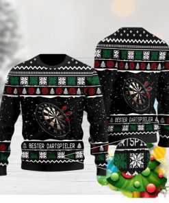 3D Bester Dartspieler Ugly Christmas Sweater Best Gift For Men And Women