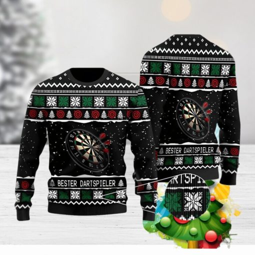 3D Bester Dartspieler Ugly Christmas Sweater Best Gift For Men And Women