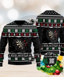 3D Bester Dartspieler Ugly Christmas Sweater Best Gift For Men And Women