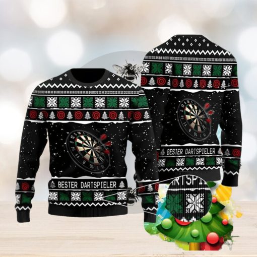 3D Bester Dartspieler Ugly Christmas Sweater Best Gift For Men And Women