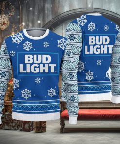 3D Bud Light Classic Ugly Christmas Sweater