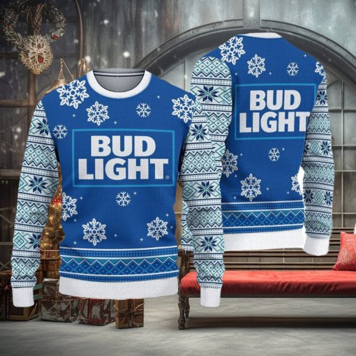 3D Bud Light Classic Ugly Christmas Sweater