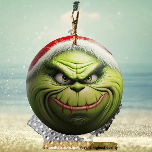 3D Grinchmas Smile Ornament, Grinch Christmas Tree Decorations 2023