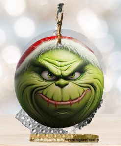 3D Grinchmas Smile Ornament, Grinch Christmas Tree Decorations 2023