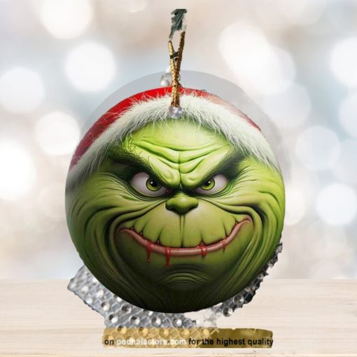 3D Grinchmas Smile Ornament, Grinch Christmas Tree Decorations 2023