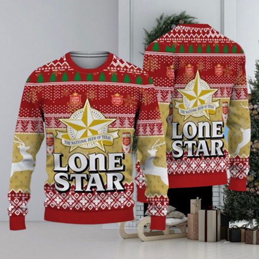 3D Lone Star Ugly Sweater Beer Drinking Christmas