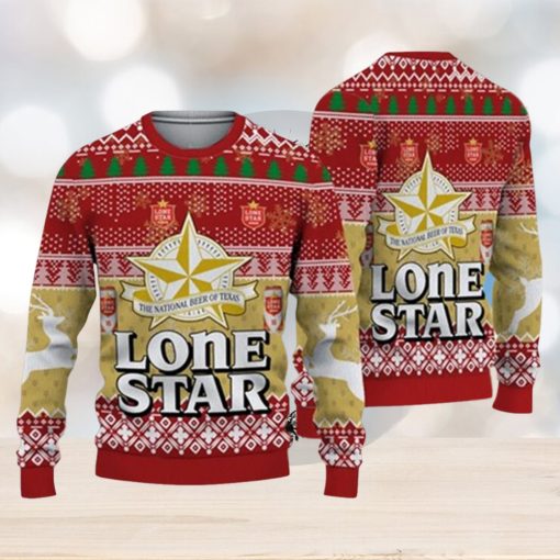 3D Lone Star Ugly Sweater Beer Drinking Christmas