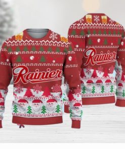 3D Rainier Ugly Sweater Beer Drinking Christmas