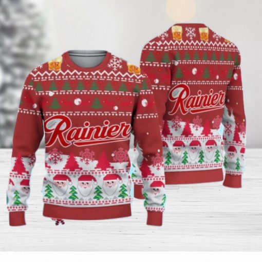 3D Rainier Ugly Sweater Beer Drinking Christmas