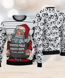 3D Santa Claus Arrested By North Pole Police Ugly Sweater Christmas Christmas Gift For Men And Women Party Holiday