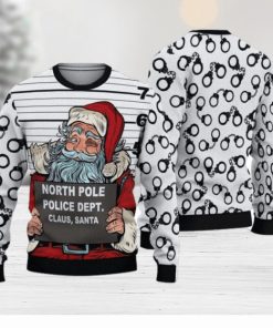 3D Santa Claus Arrested By North Pole Police Ugly Sweater Christmas Christmas Gift For Men And Women Party Holiday