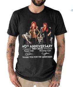 40th anniversary 1983 – 2023 naomI judd and wynonna judd thank you for the memories shirt