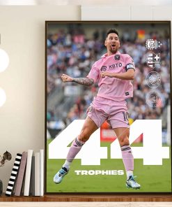 44th Trophy In Career For Trophy King Lionel Messi Home Decor Poster Canvas
