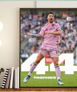 44th Trophy In Career For Trophy King Lionel Messi Home Decor Poster Canvas