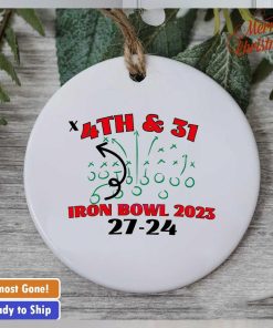 4th and 31 Iron Bowl Alabama Crimson Tide 2023 ornament