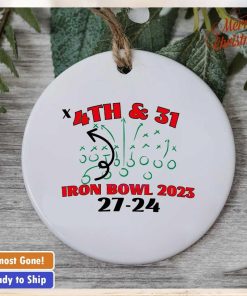 4th and 31 Iron Bowl Alabama Crimson Tide 2023 ornament