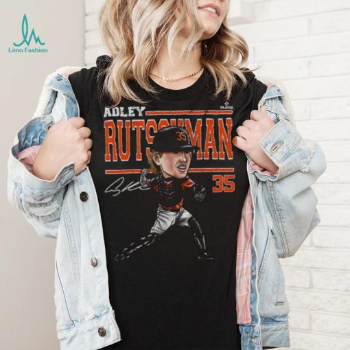 500 Level Youth Baltimore Orioles Black Adley Rutschman Cartoon T Shirt