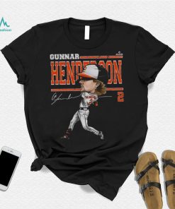 500 Level Youth Baltimore Orioles Black Gunnar Henderson Cartoon T Shirt