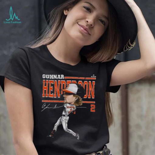 500 Level Youth Baltimore Orioles Black Gunnar Henderson Cartoon T Shirt