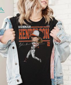 500 Level Youth Baltimore Orioles Black Gunnar Henderson Cartoon T Shirt