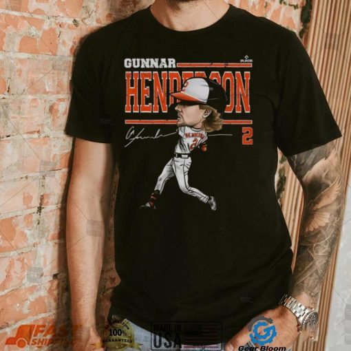 500 Level Youth Baltimore Orioles Black Gunnar Henderson Cartoon T Shirt